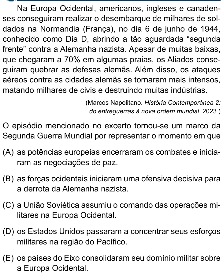 Questão 28 no caderno Conhecimentos Gerais da Santa Casa 2027