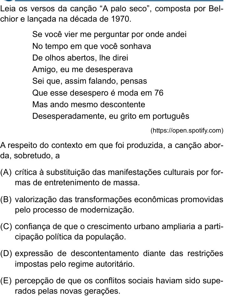 Questão 29 no caderno Conhecimentos Gerais da Santa Casa 2027