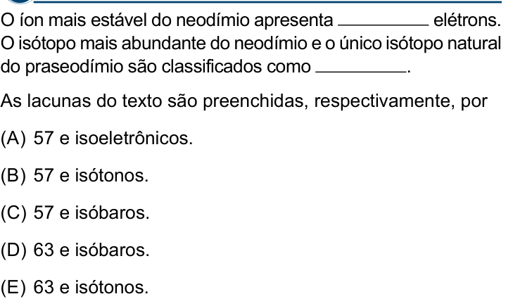 Questão 51 no caderno Conhecimentos Gerais da Santa Casa 2027