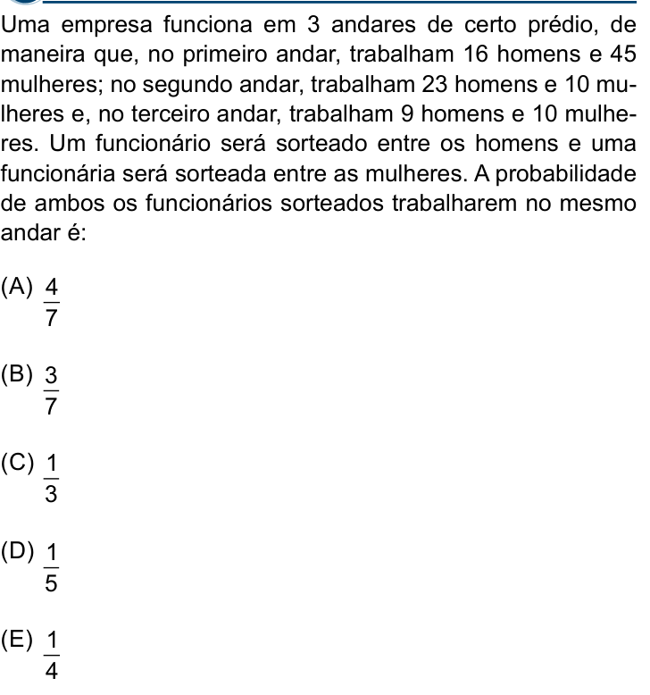 Questão 74 no caderno Conhecimentos Gerais da Santa Casa 2027