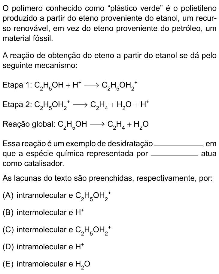 Questão 35 no caderno Prova I do Einstein 2023