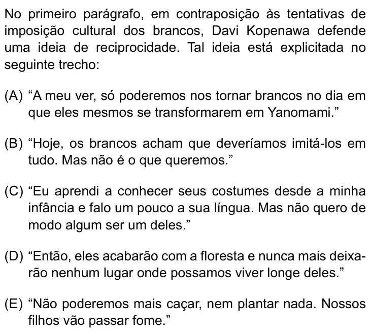 Questão 2 no caderno Prova I do Einstein 2024