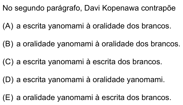 Questão 3 no caderno Prova I do Einstein 2024