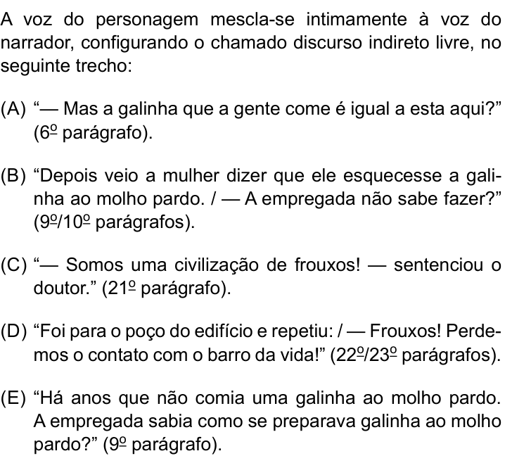 Questão 6 no caderno Prova I do Einstein 2024