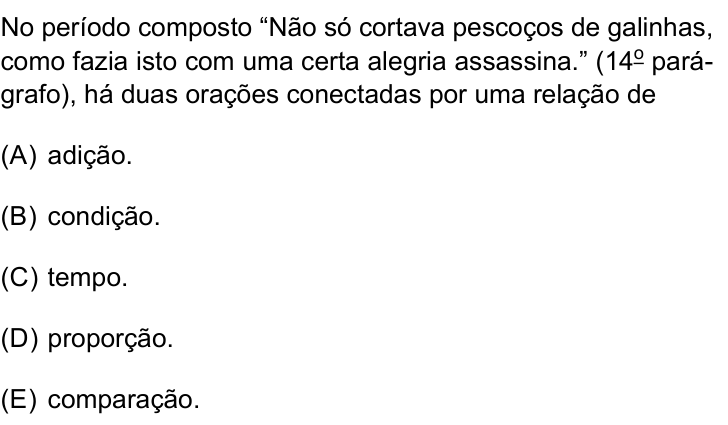 Questão 7 no caderno Prova I do Einstein 2024