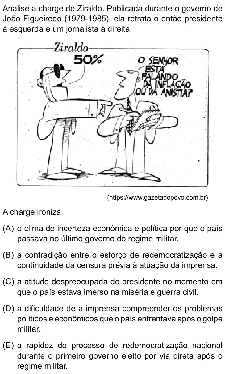 Questão 20 no caderno Prova I do Einstein 2024