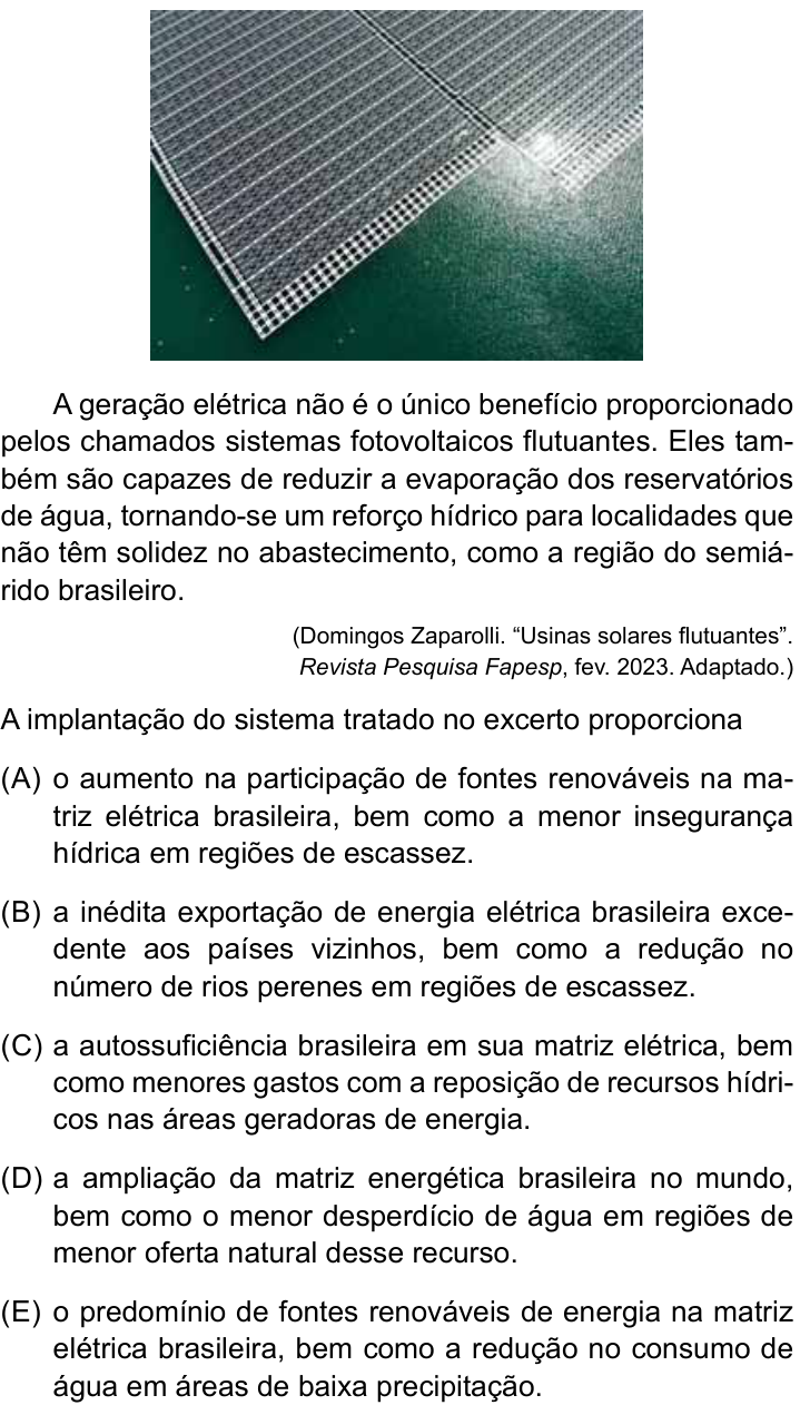 Questão 24 no caderno Prova I do Einstein 2024