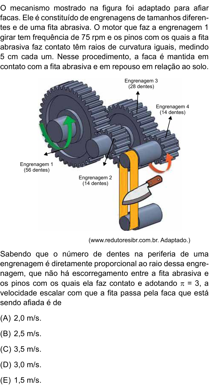 Questão 36 no caderno Prova I do Einstein 2024