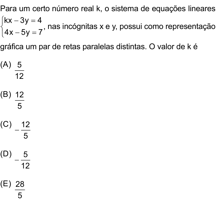 Questão 45 no caderno Prova I do Einstein 2024