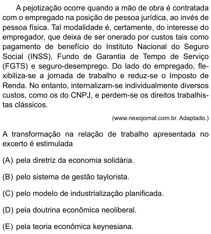 Questão 23 no caderno Prova I do Einstein 2025