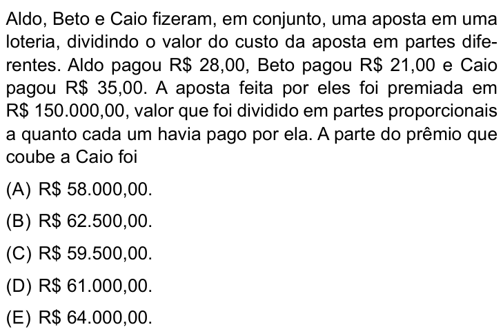Questão 41 no caderno Prova I do Einstein 2025