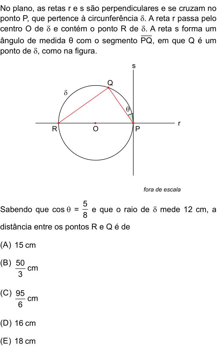 Questão 46 no caderno Prova I do Einstein 2025