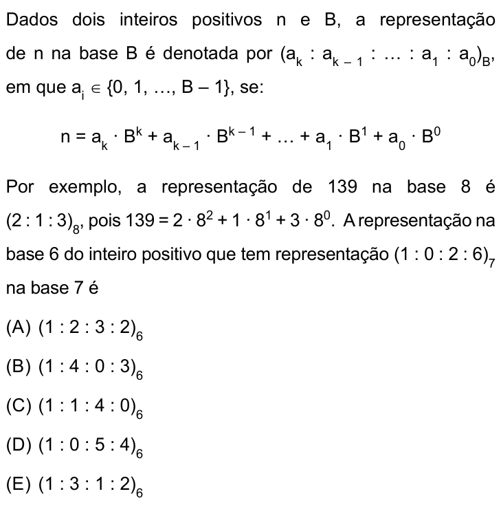 Questão 50 no caderno Prova I do Einstein 2025