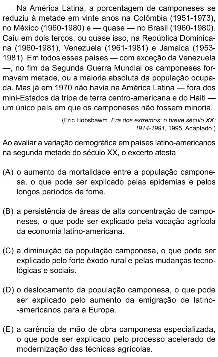 Questão 19 no caderno Prova I do Einstein 2026