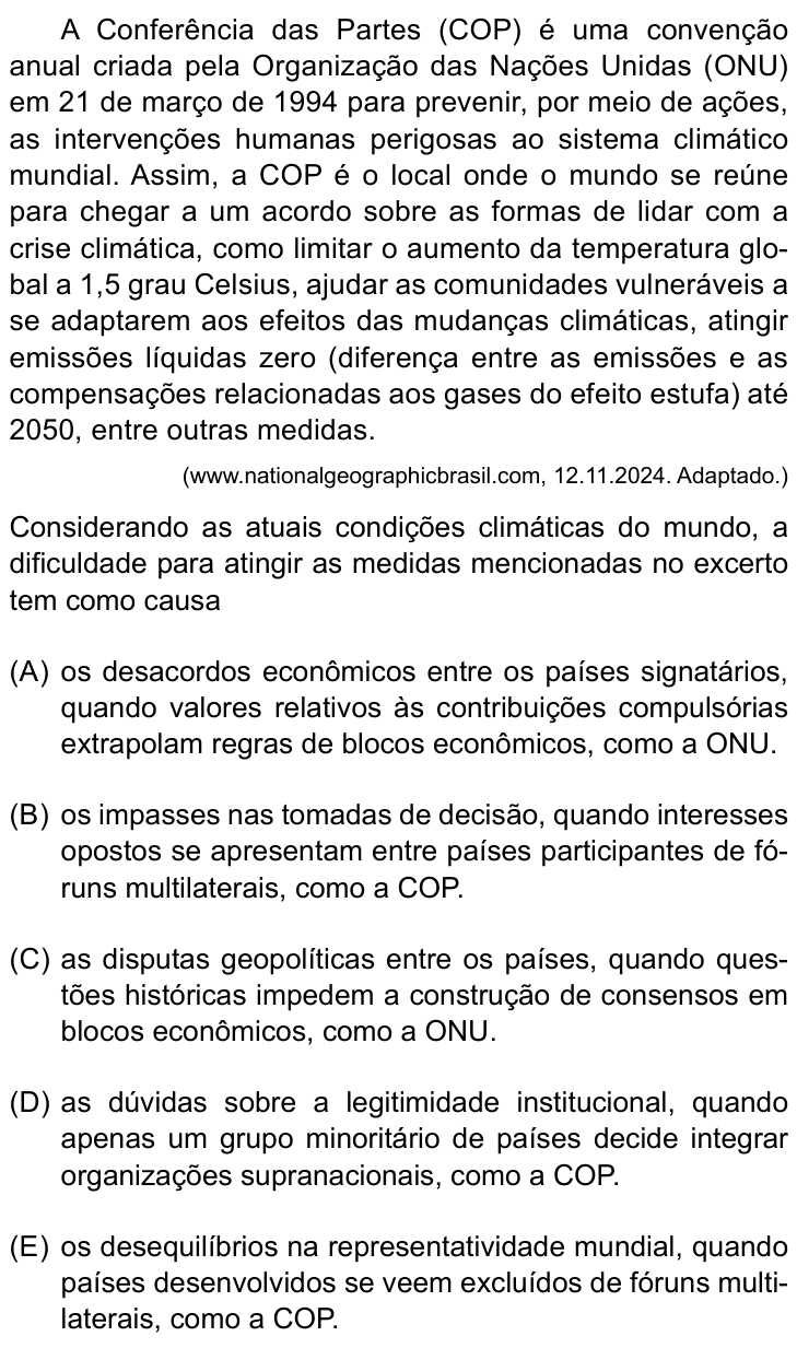 Questão 24 no caderno Prova I do Einstein 2026