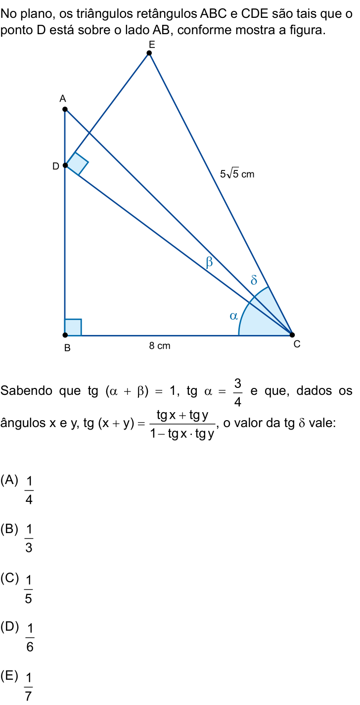 Questão 45 no caderno Prova I do Einstein 2026