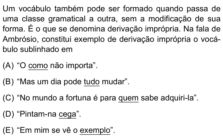 Questão 12 no caderno Conhecimentos Gerais da UNESP 2022