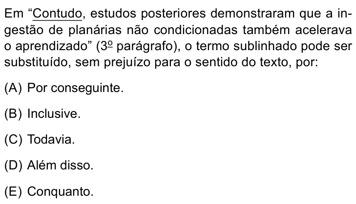 Questão 18 no caderno Conhecimentos Gerais da UNESP 2022