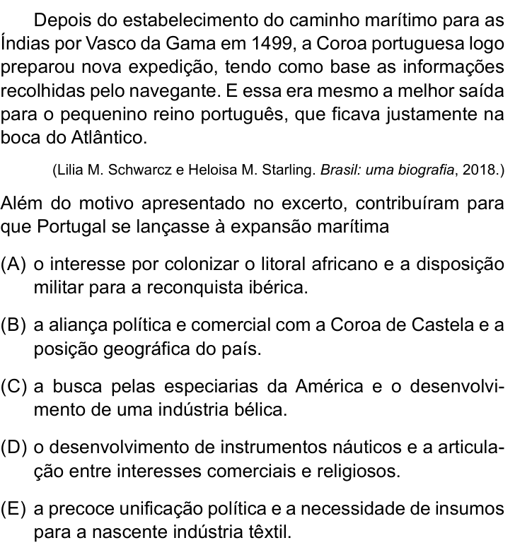 Questão 33 no caderno Conhecimentos Gerais da UNESP 2022