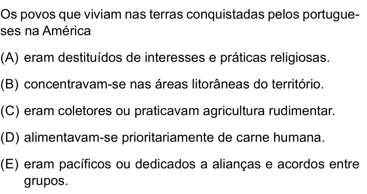 Questão 34 no caderno Conhecimentos Gerais da UNESP 2022