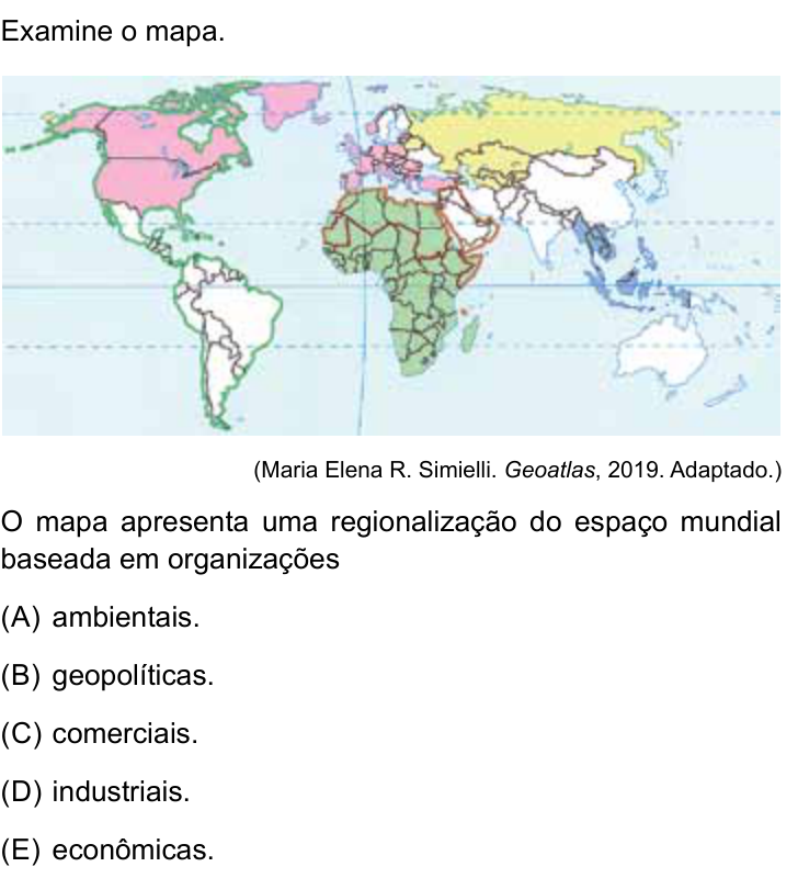 Questão 44 no caderno Conhecimentos Gerais da UNESP 2022