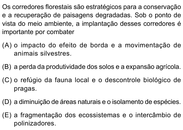 Questão 52 no caderno Conhecimentos Gerais da UNESP 2022