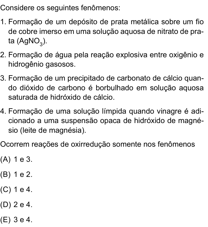 Questão 73 no caderno Conhecimentos Gerais da UNESP 2022