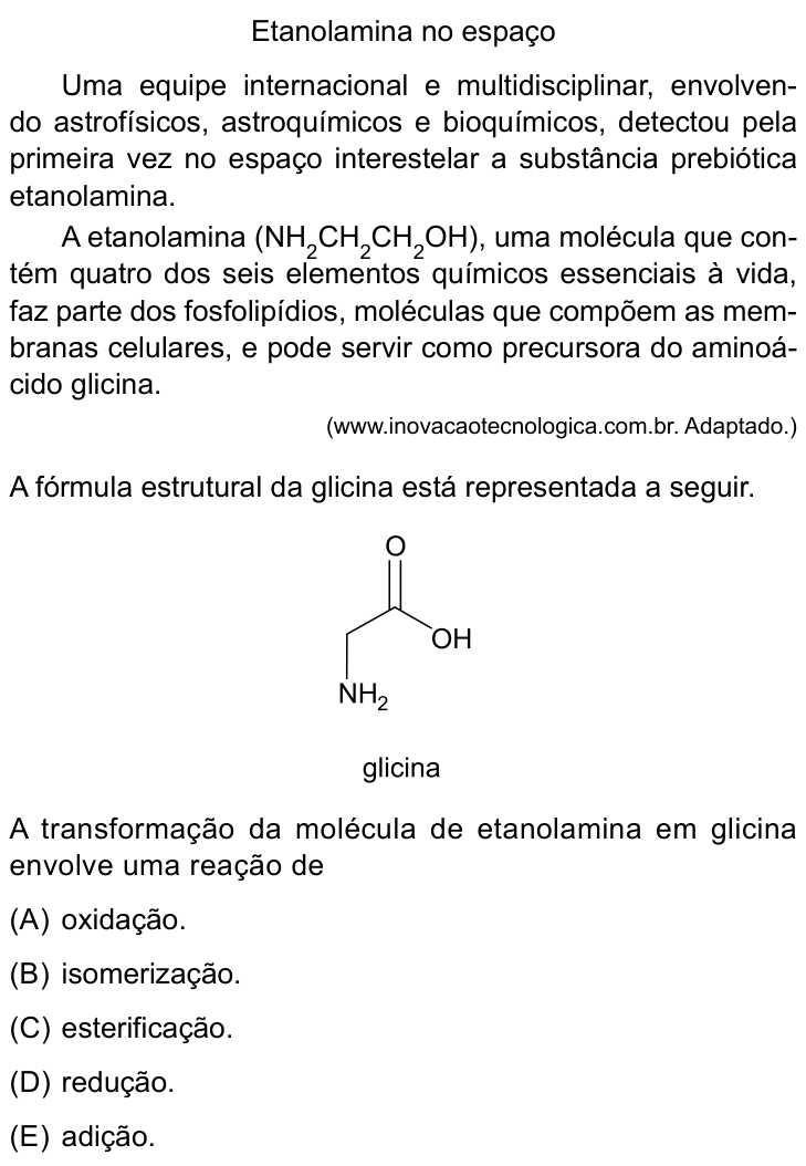 Questão 75 no caderno Conhecimentos Gerais da UNESP 2022