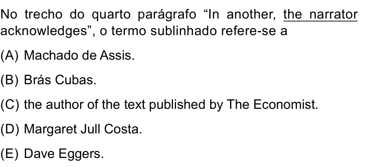 Questão 18 no caderno Conhecimentos Específicos da UNESP 2022
