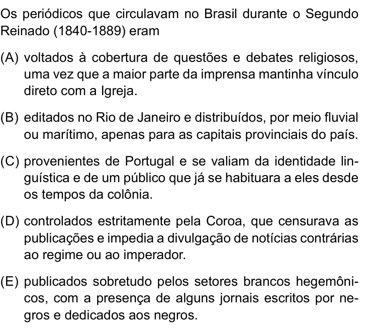 Questão 24 no caderno Conhecimentos Específicos da UNESP 2022