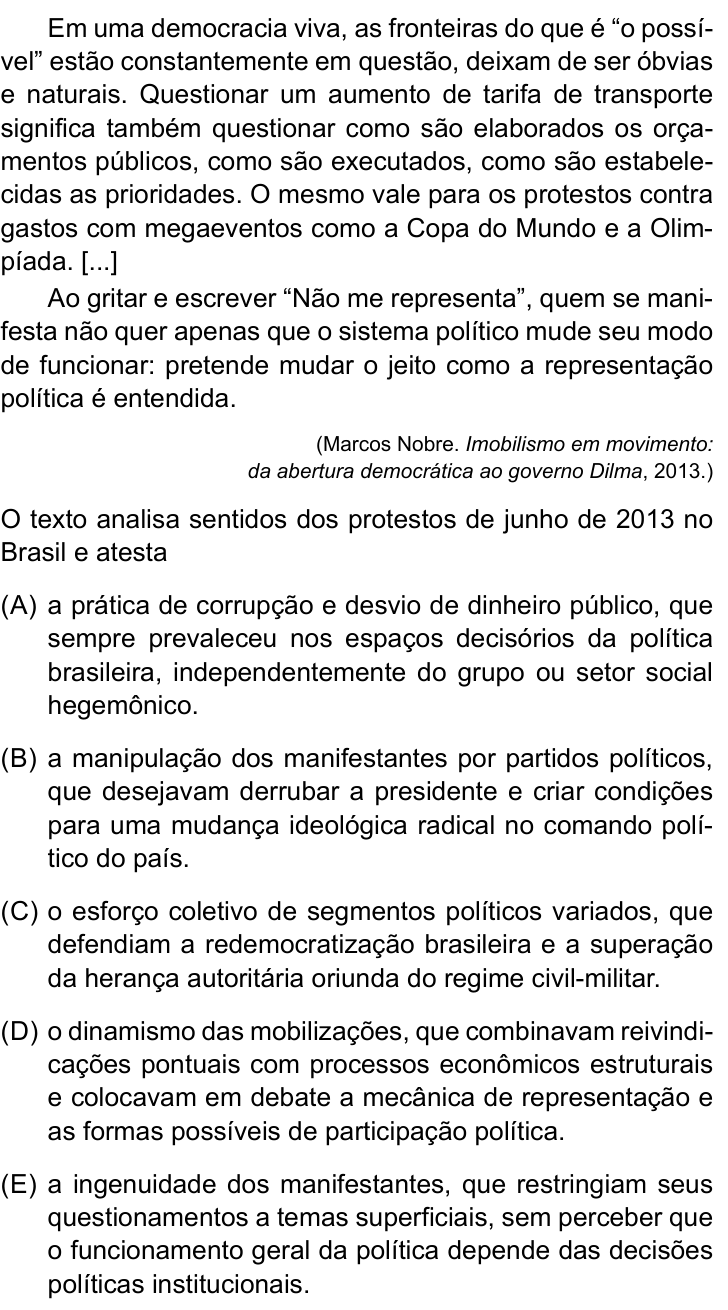 Questão 28 no caderno Conhecimentos Específicos da UNESP 2022