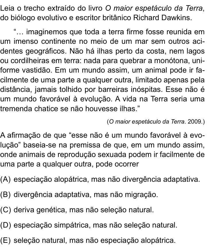 Questão 45 no caderno Conhecimentos Específicos da UNESP 2022