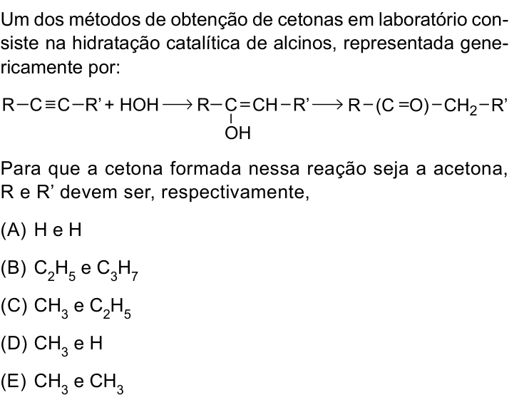 Questão 50 no caderno Conhecimentos Específicos da UNESP 2022