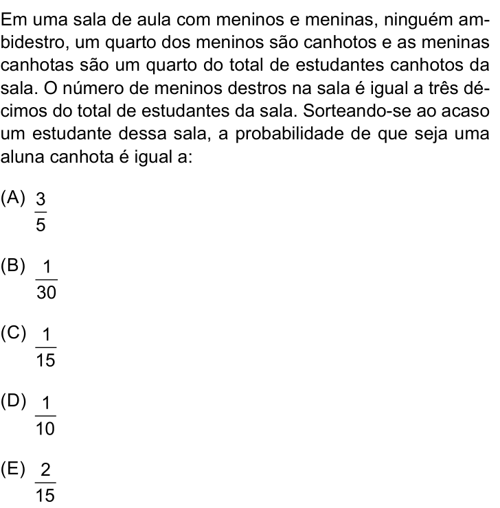 Questão 58 no caderno Conhecimentos Específicos da UNESP 2022