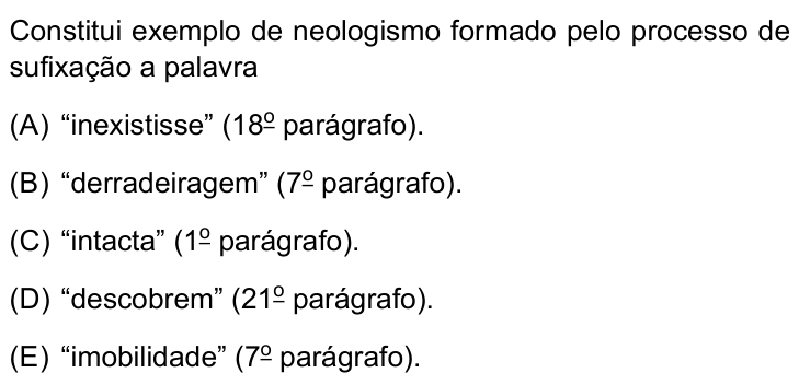 Questão 6 no caderno Conhecimentos Gerais da UNESP 2023