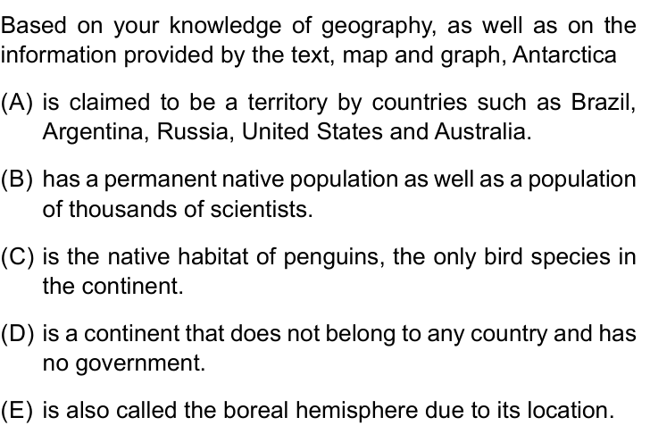 Questão 23 no caderno Conhecimentos Gerais da UNESP 2023