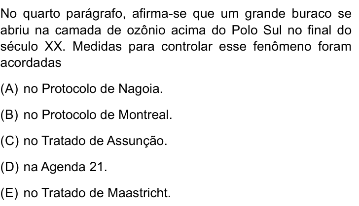 Questão 26 no caderno Conhecimentos Gerais da UNESP 2023