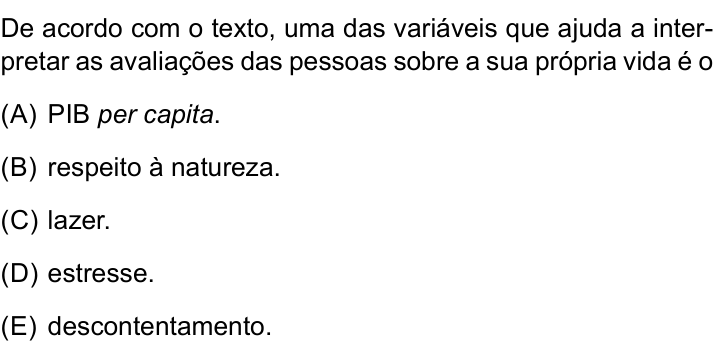 Questão 28 no caderno Conhecimentos Gerais da UNESP 2023