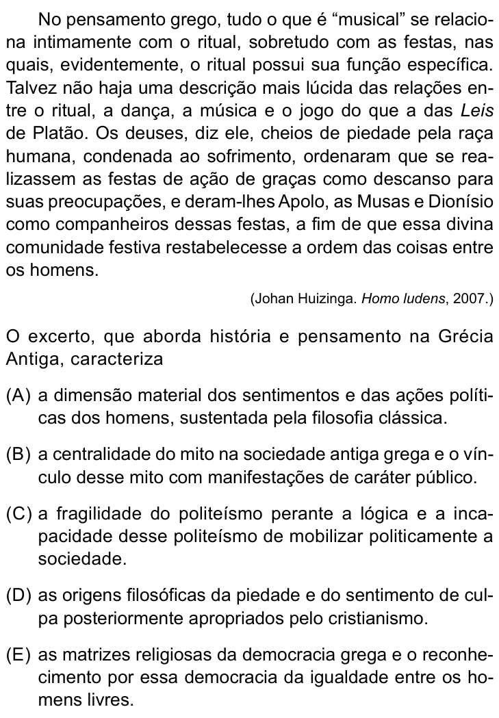 Questão 31 no caderno Conhecimentos Gerais da UNESP 2023