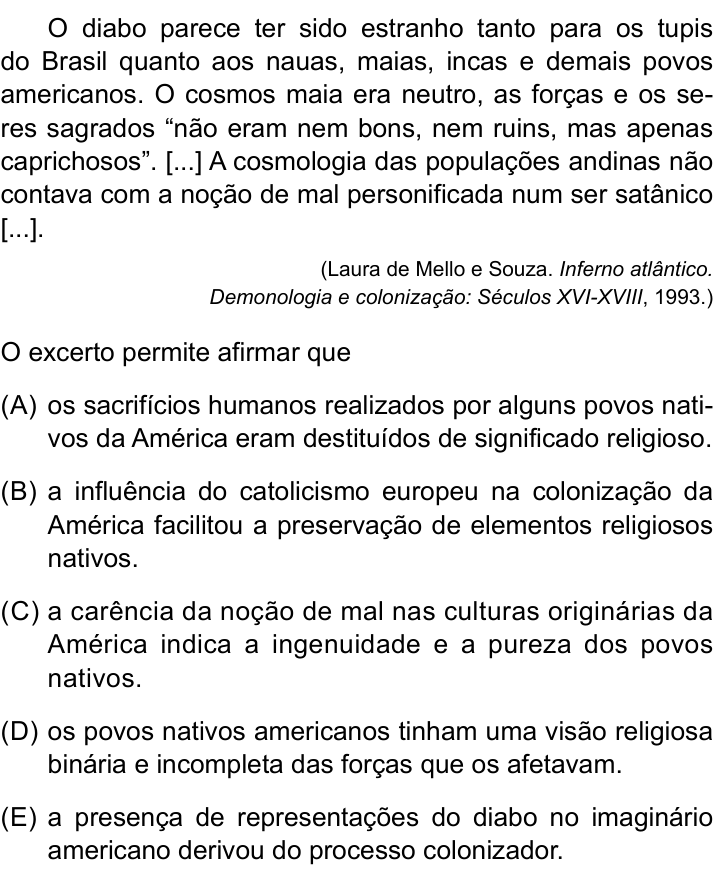 Questão 33 no caderno Conhecimentos Gerais da UNESP 2023