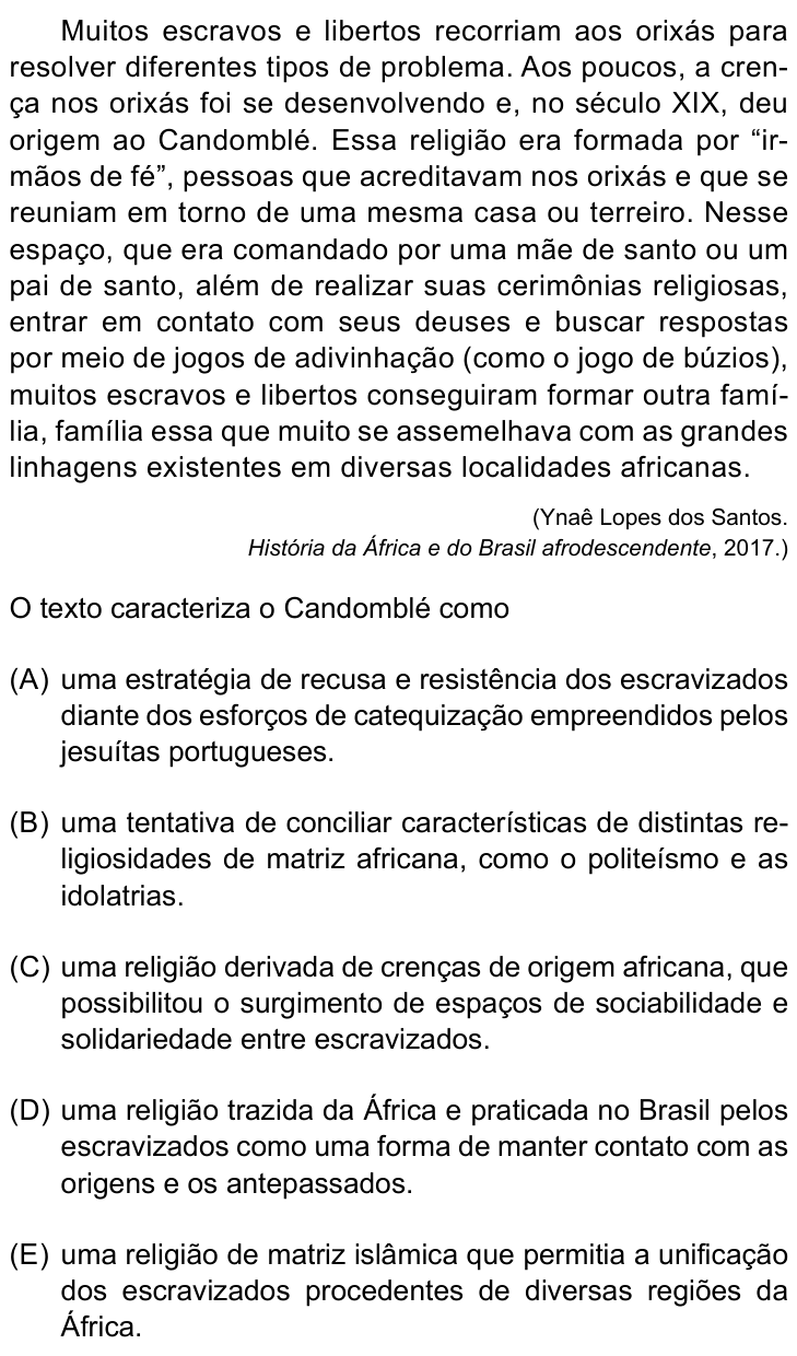 Questão 37 no caderno Conhecimentos Gerais da UNESP 2023