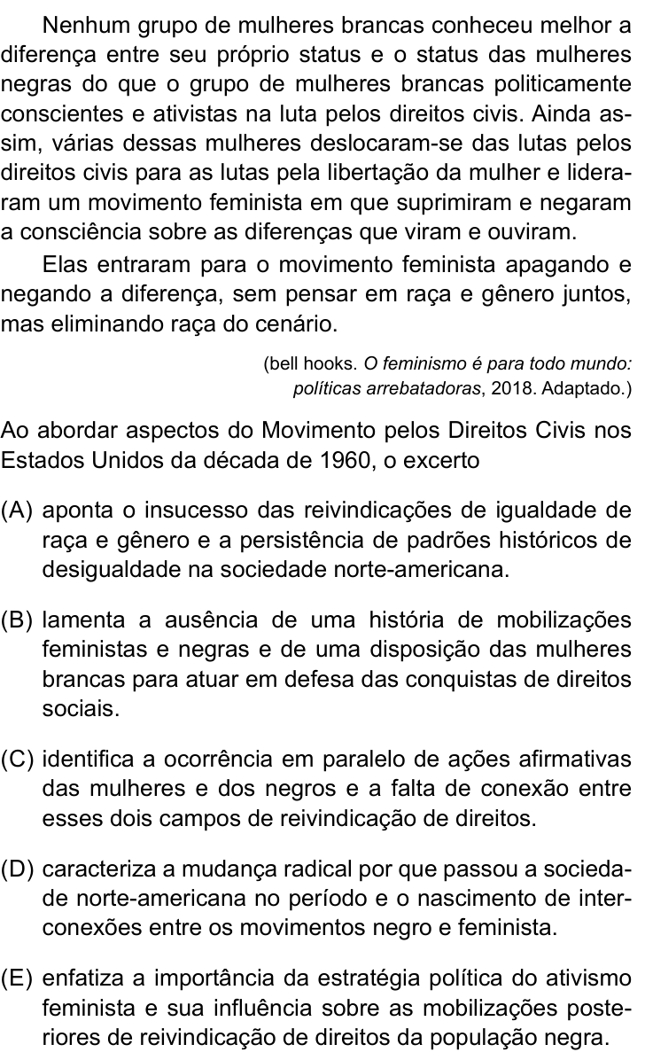 Questão 41 no caderno Conhecimentos Gerais da UNESP 2023