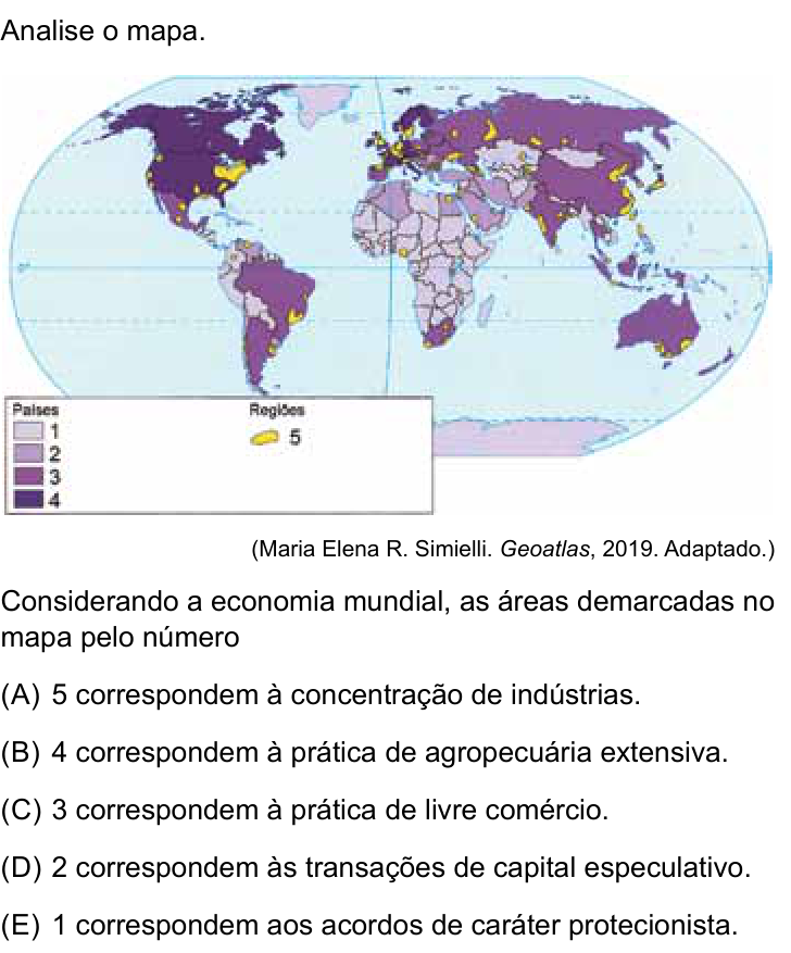 Questão 45 no caderno Conhecimentos Gerais da UNESP 2023