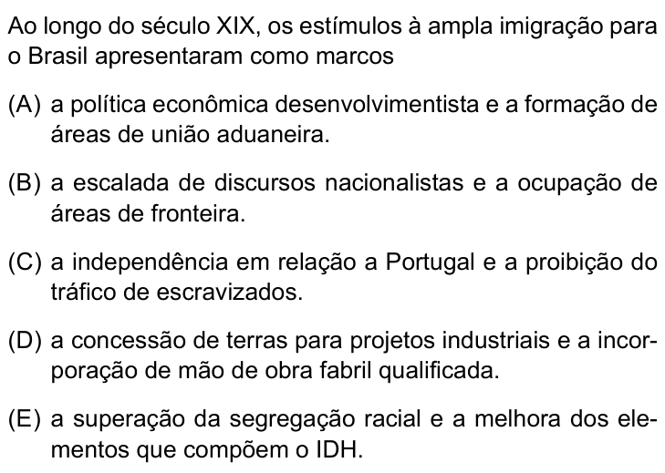 Questão 48 no caderno Conhecimentos Gerais da UNESP 2023