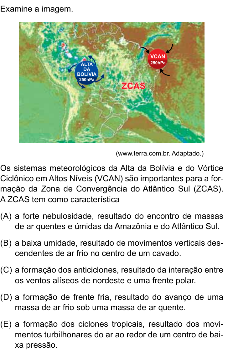 Questão 49 no caderno Conhecimentos Gerais da UNESP 2023