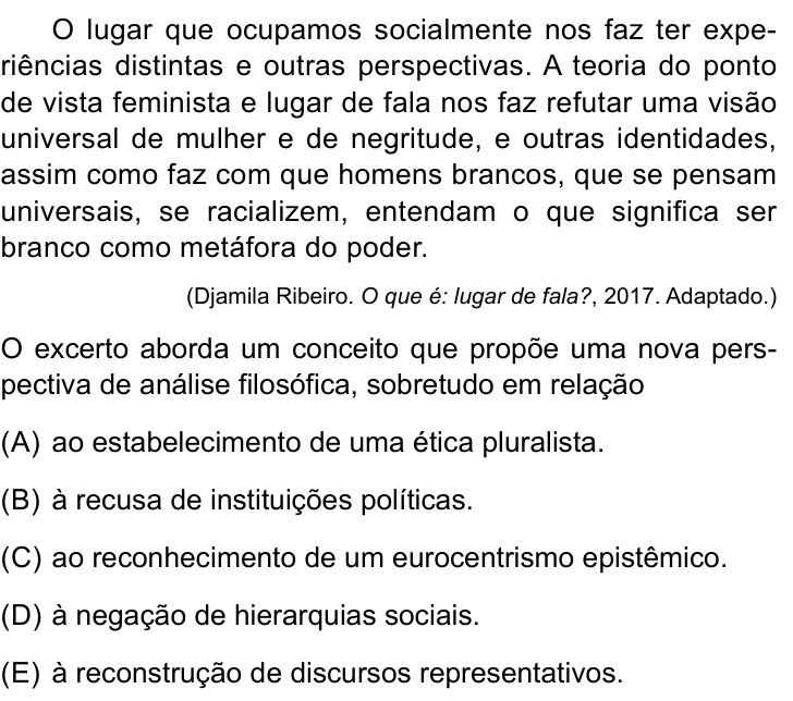 Questão 60 no caderno Conhecimentos Gerais da UNESP 2023