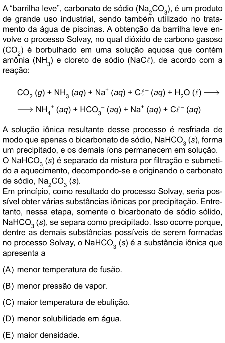 Questão 69 no caderno Conhecimentos Gerais da UNESP 2023