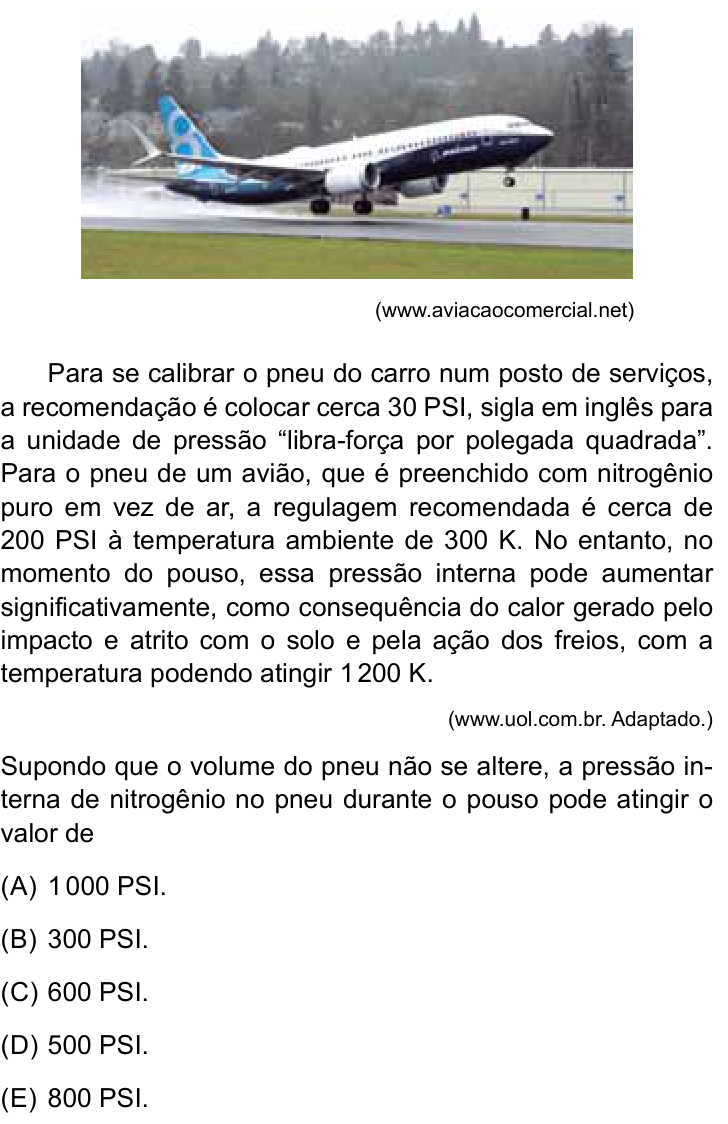 Questão 70 no caderno Conhecimentos Gerais da UNESP 2023