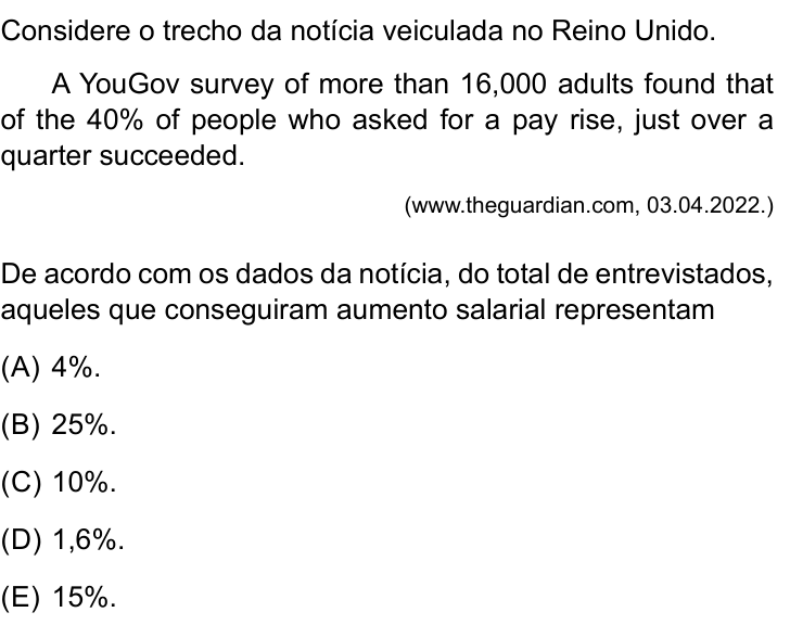 Questão 85 no caderno Conhecimentos Gerais da UNESP 2023
