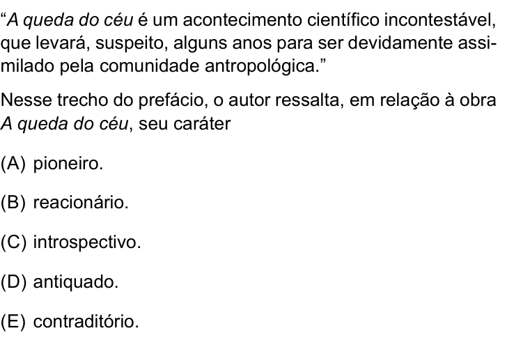 Questão 4 no caderno Conhecimentos Específicos da UNESP 2023